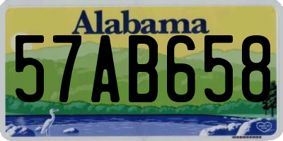AL license plate 57AB658