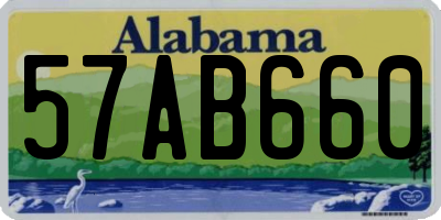 AL license plate 57AB660