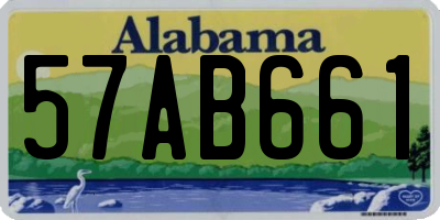 AL license plate 57AB661