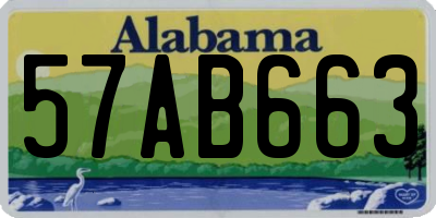 AL license plate 57AB663