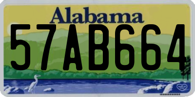 AL license plate 57AB664
