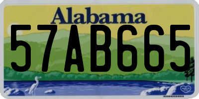 AL license plate 57AB665