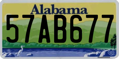 AL license plate 57AB677
