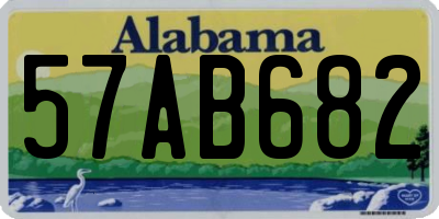 AL license plate 57AB682