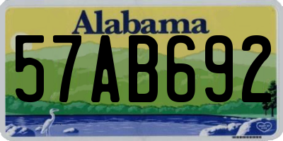 AL license plate 57AB692