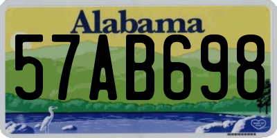 AL license plate 57AB698
