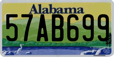 AL license plate 57AB699