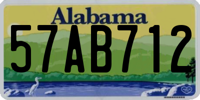 AL license plate 57AB712