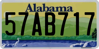 AL license plate 57AB717