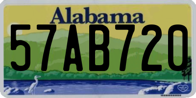 AL license plate 57AB720