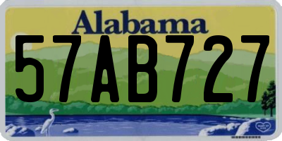 AL license plate 57AB727