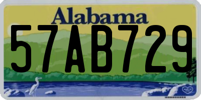 AL license plate 57AB729