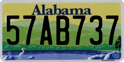 AL license plate 57AB737
