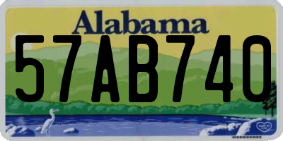 AL license plate 57AB740
