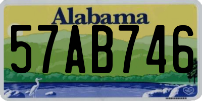 AL license plate 57AB746