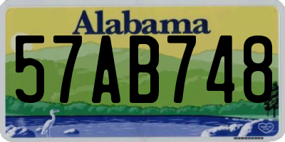 AL license plate 57AB748