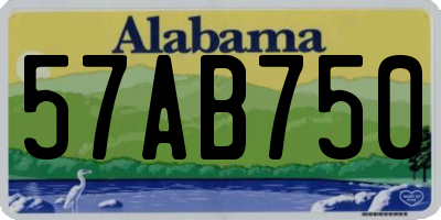 AL license plate 57AB750