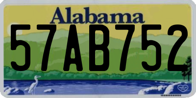 AL license plate 57AB752