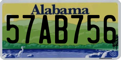 AL license plate 57AB756