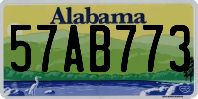 AL license plate 57AB773