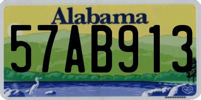 AL license plate 57AB913