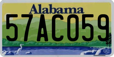 AL license plate 57AC059