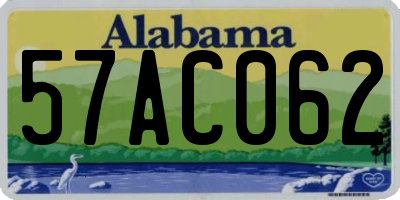 AL license plate 57AC062