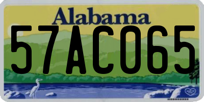 AL license plate 57AC065