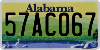 AL license plate 57AC067