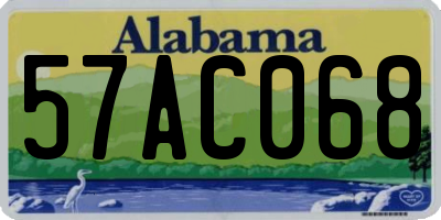 AL license plate 57AC068