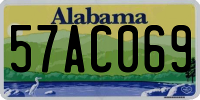 AL license plate 57AC069
