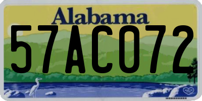 AL license plate 57AC072