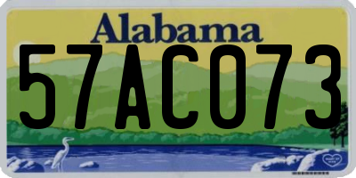 AL license plate 57AC073