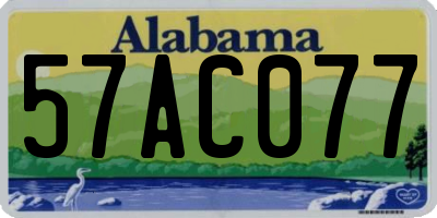 AL license plate 57AC077