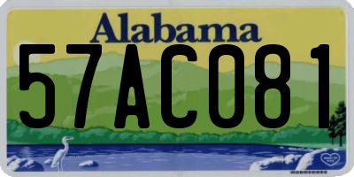 AL license plate 57AC081