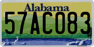 AL license plate 57AC083