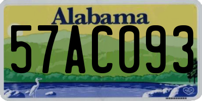 AL license plate 57AC093
