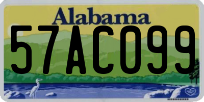 AL license plate 57AC099