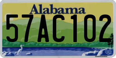 AL license plate 57AC102