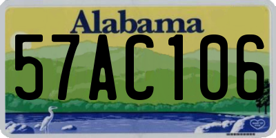 AL license plate 57AC106