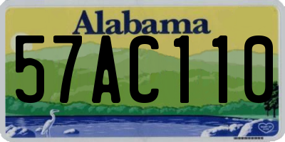 AL license plate 57AC110