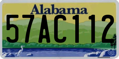 AL license plate 57AC112