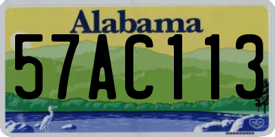 AL license plate 57AC113