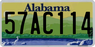 AL license plate 57AC114