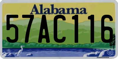 AL license plate 57AC116