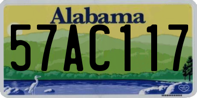 AL license plate 57AC117