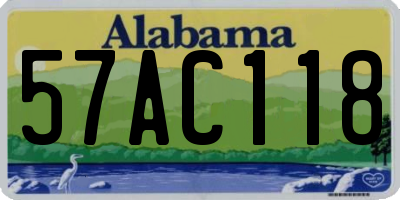 AL license plate 57AC118