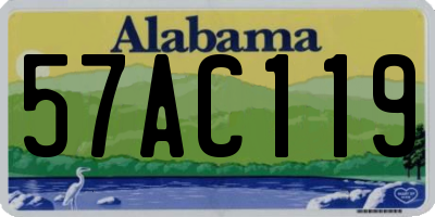 AL license plate 57AC119