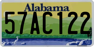 AL license plate 57AC122