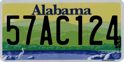 AL license plate 57AC124